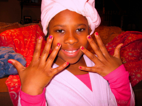 Showing Her Manicure!