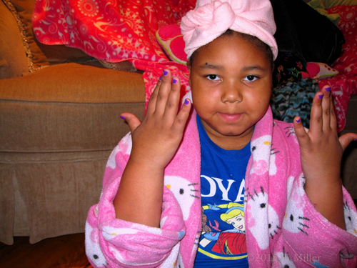 Showing Us Her Nails Showing Us Her Nails