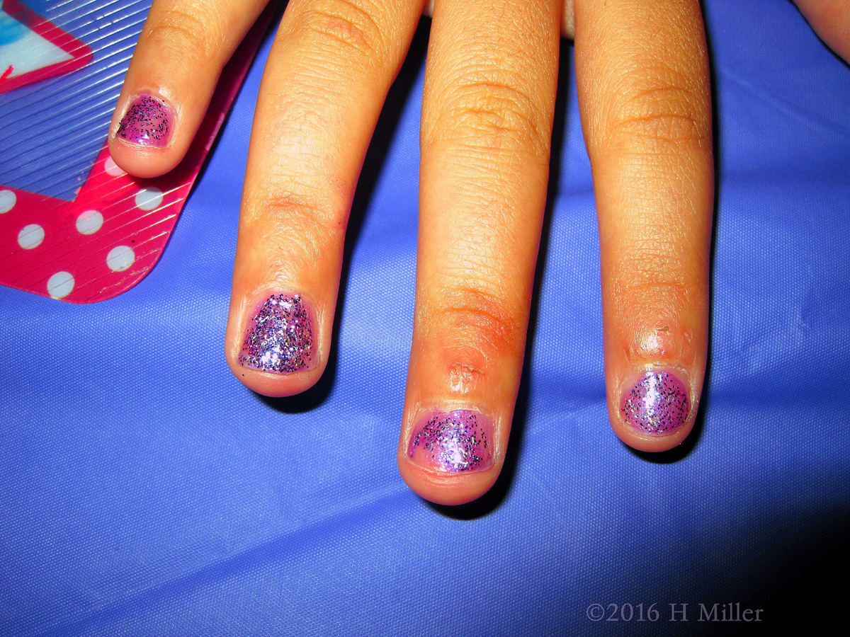 Glittery Purple Home Girls Spa Mini Mani 