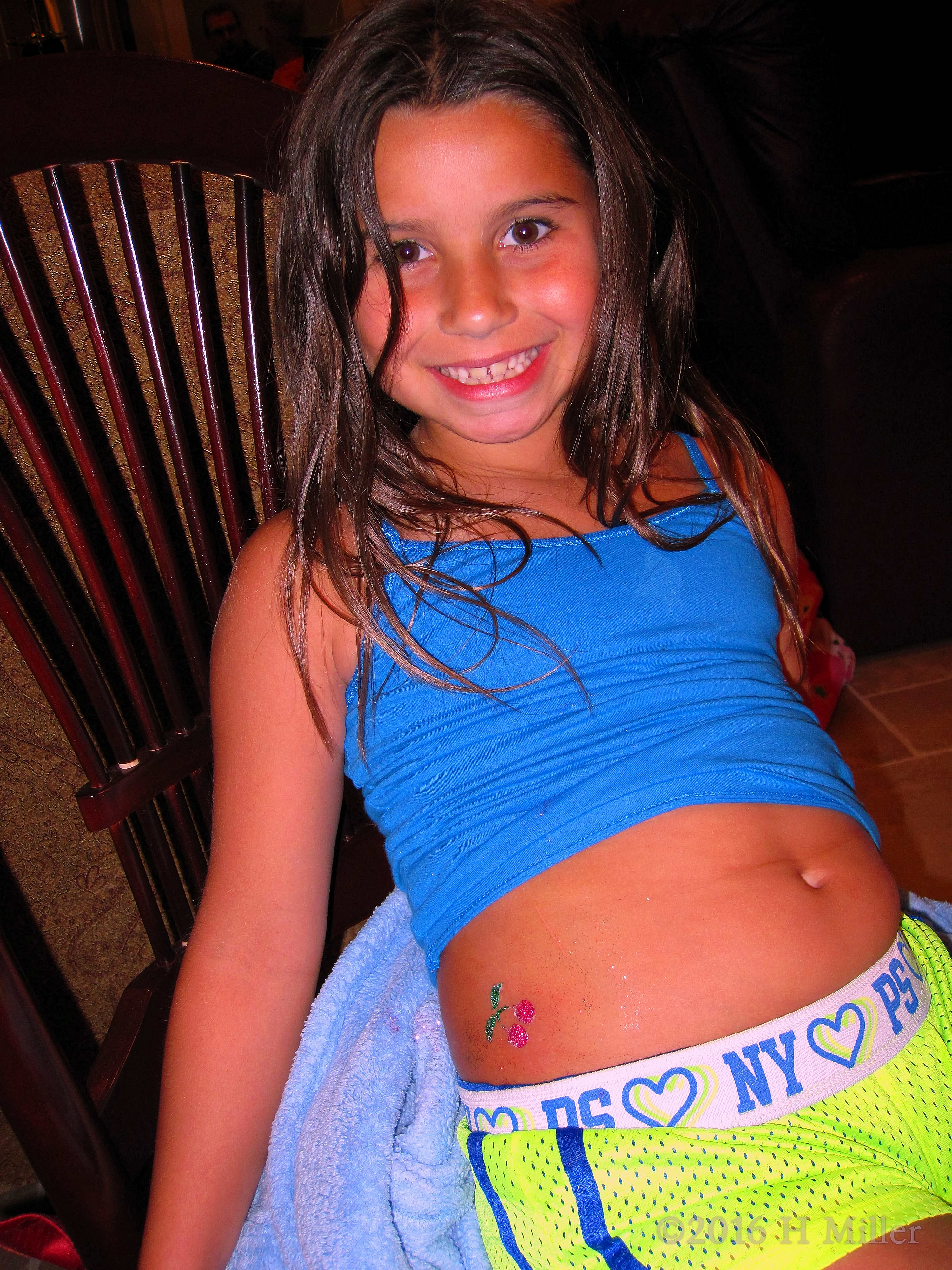 She Loves Her Temporary Tattoo! She Loves Her Temporary Tattoo!