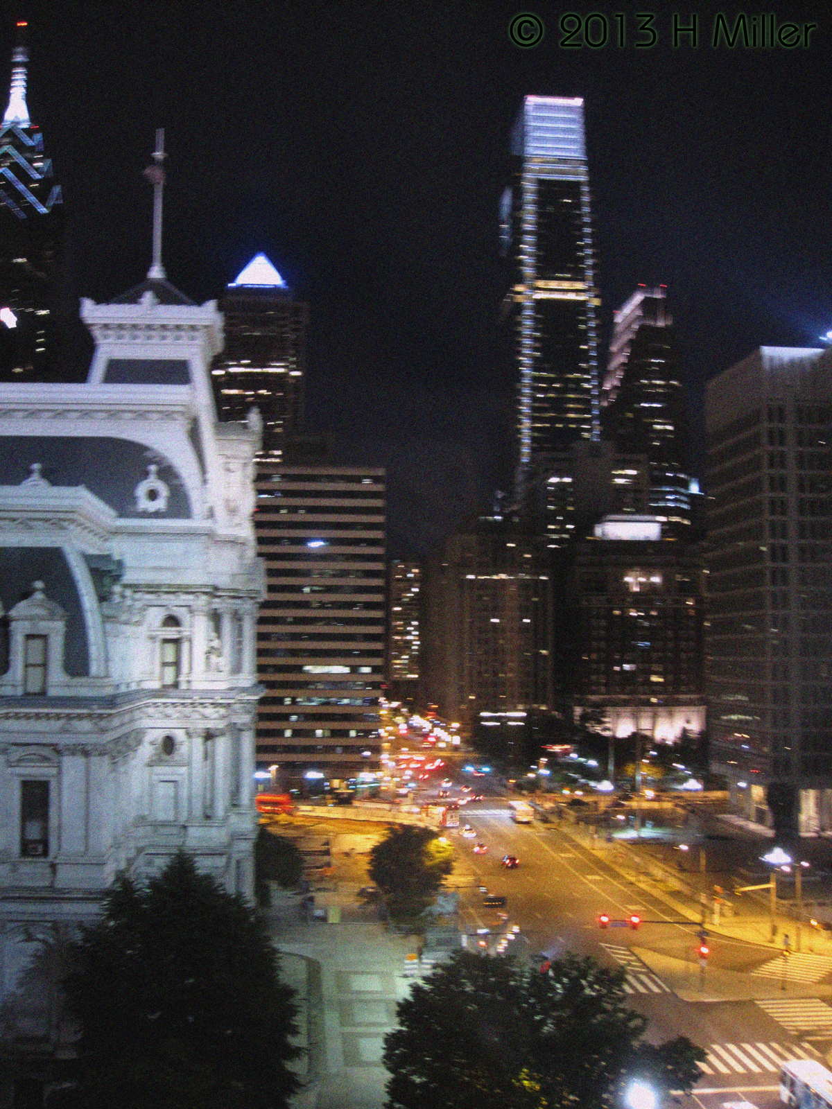 Philly At Night View From Hotel Spa Party Suite 