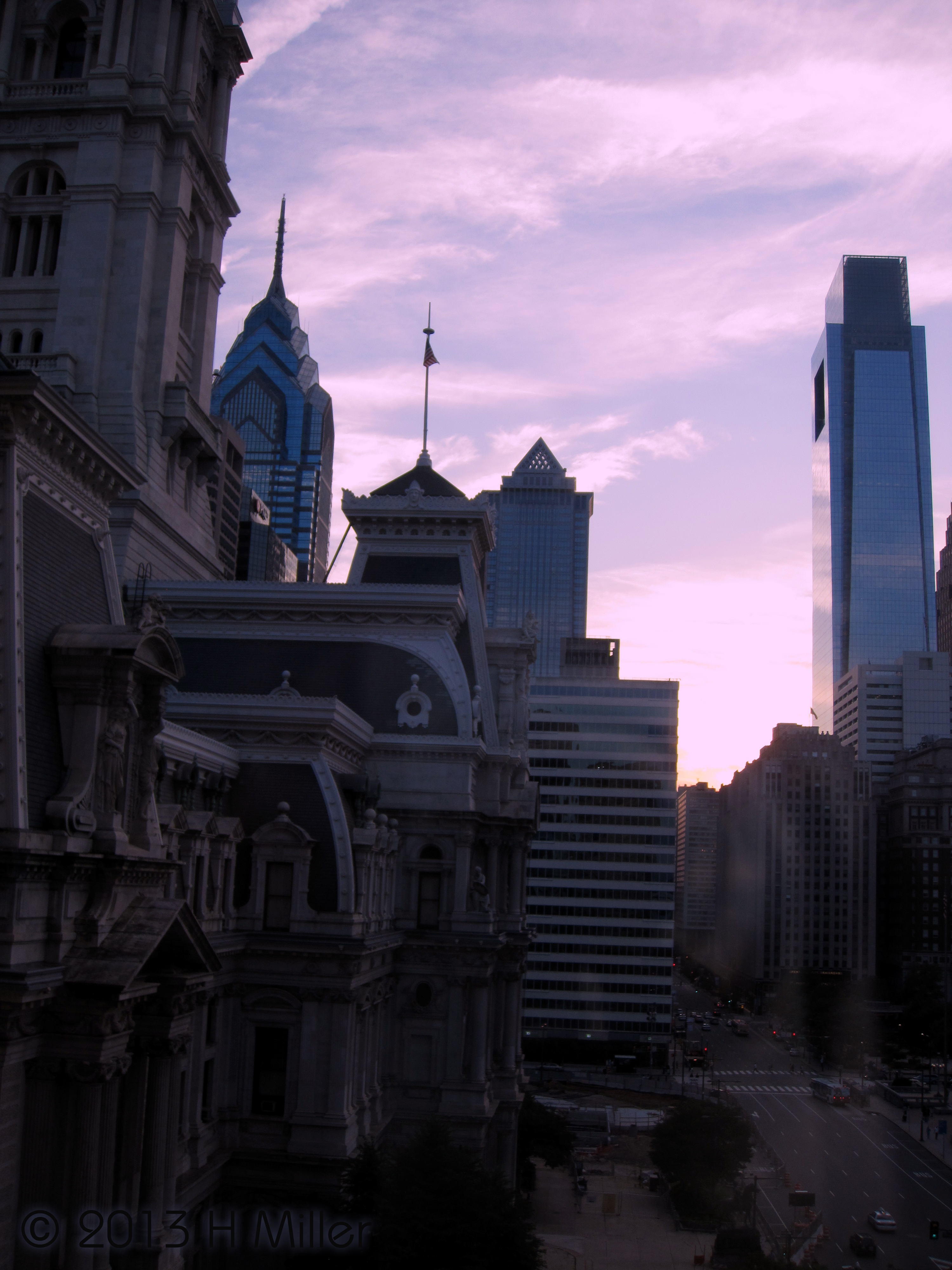 Philadephia At Sunset 